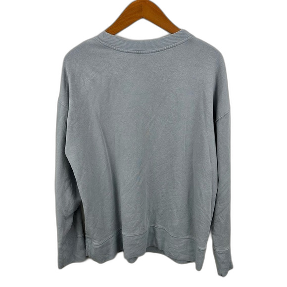 Athleta Baby Blue Balance Henley Sweatshirt Size Large Athleisure Casual Comfy - Picture 3 of 15